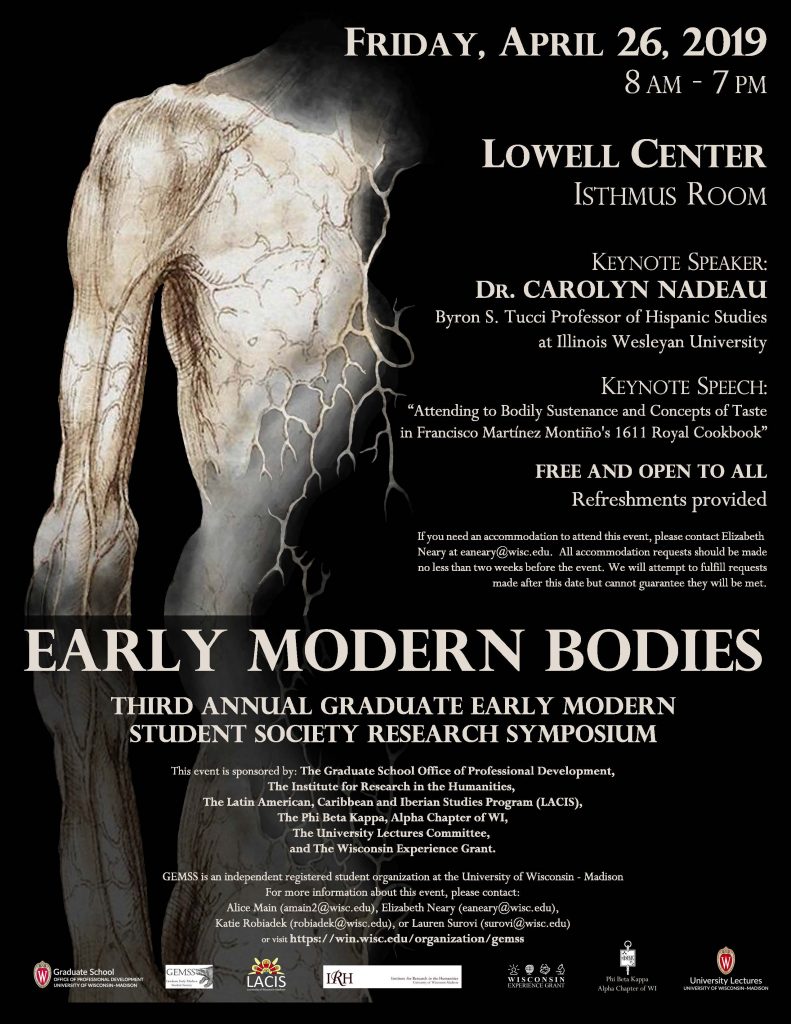 Event flyer; graphic of body; info in event text